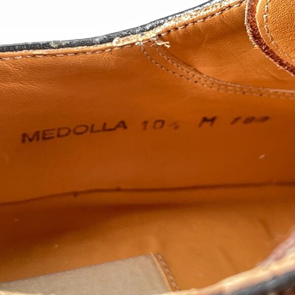Mezlan Medolla Men’s Size 10.5 Brown Leather Oxford Apron Toe Lace Up Dress Shoe main image 5